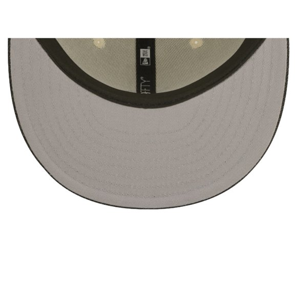 New Era Oakland Athletics Black Denim 59FIFTY Fitted Hat Chrome White - Picture 7 of 7